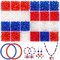 1560pcs Patriotic Acrylic Crystal Beads – 4th of July Loose Spacer Beads in Red, White & Blue for DIY Bracelets, Jewelry Making, and Crafts, Includes 4mm, 6mm & 8mm Sizes